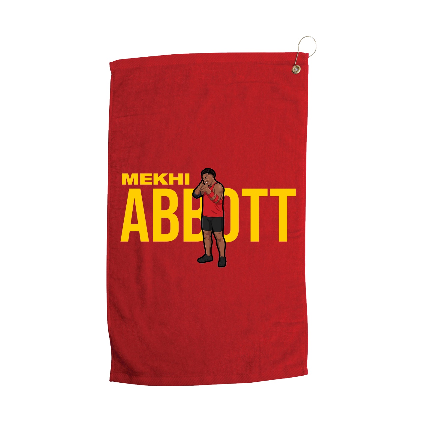 Golf Towel — Player Name in Red