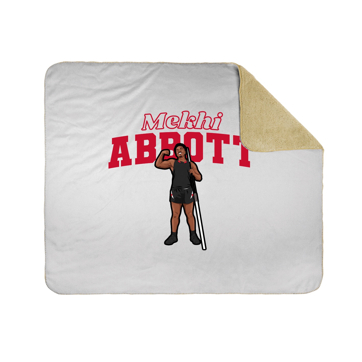 Throw Blanket — Name Arch in White