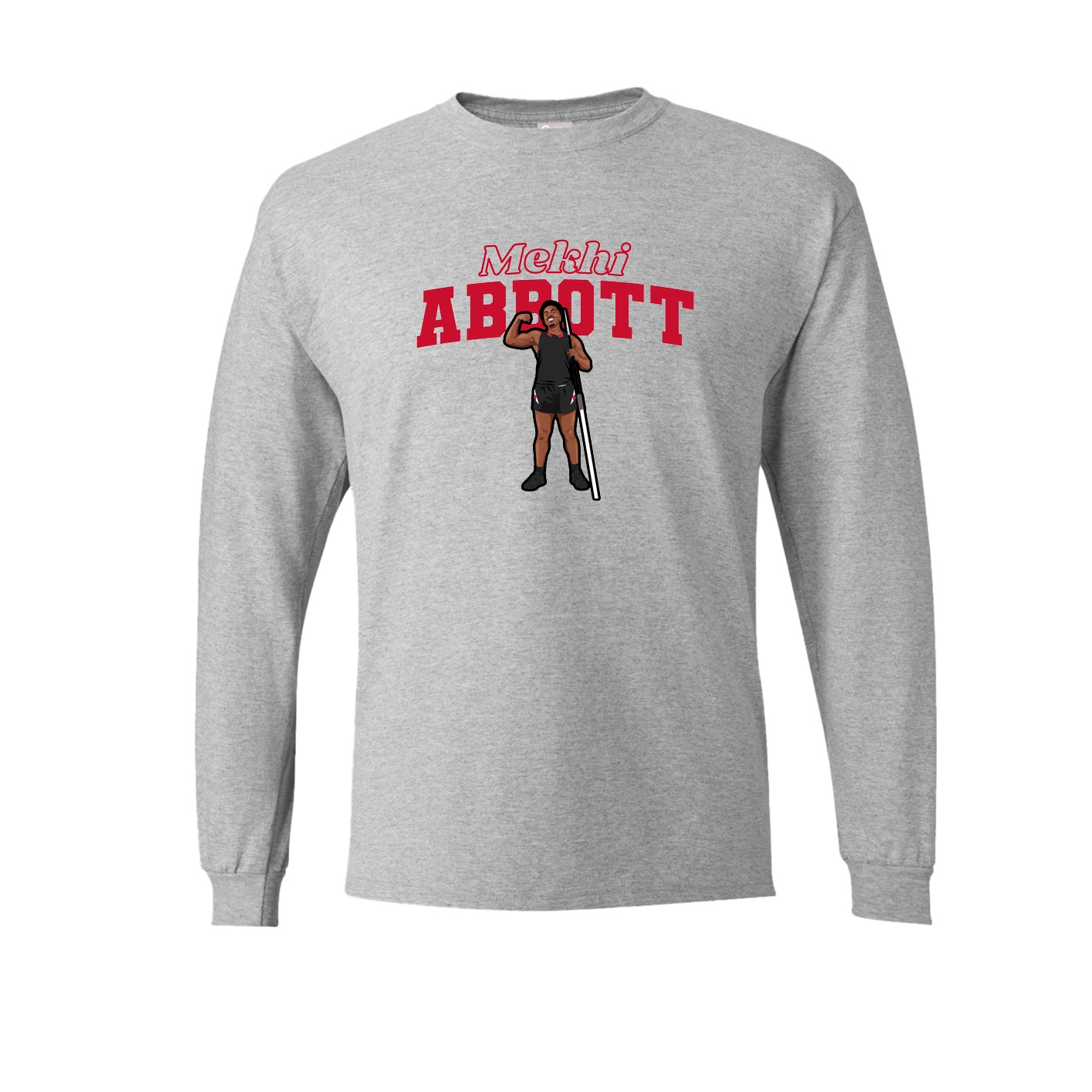 Long Sleeve Tee — Name Arch in Grey
