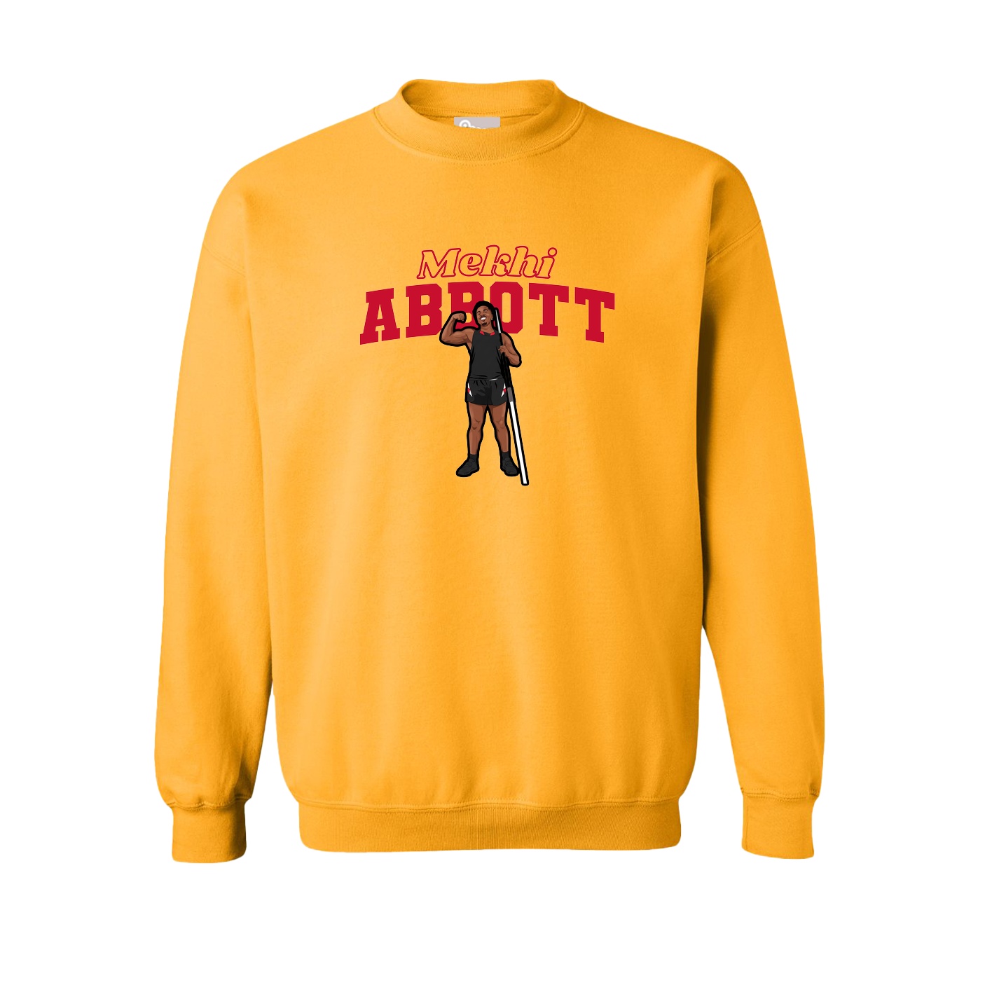 Fleece Crew — Name Arch in Gold