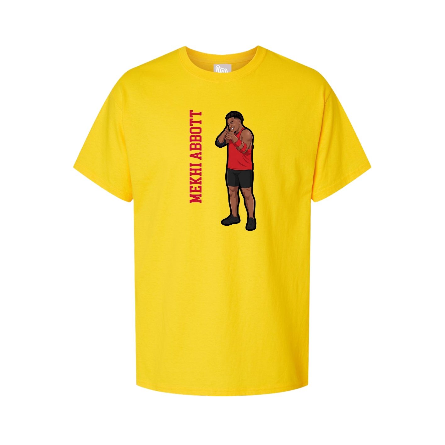 Youth Tee — Name Vertical in Gold