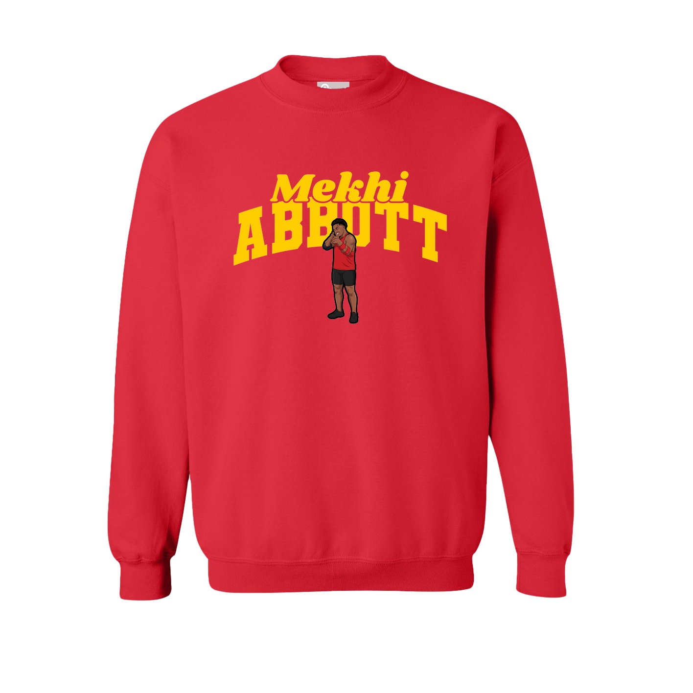 Fleece Crew — Signature Arch in Red