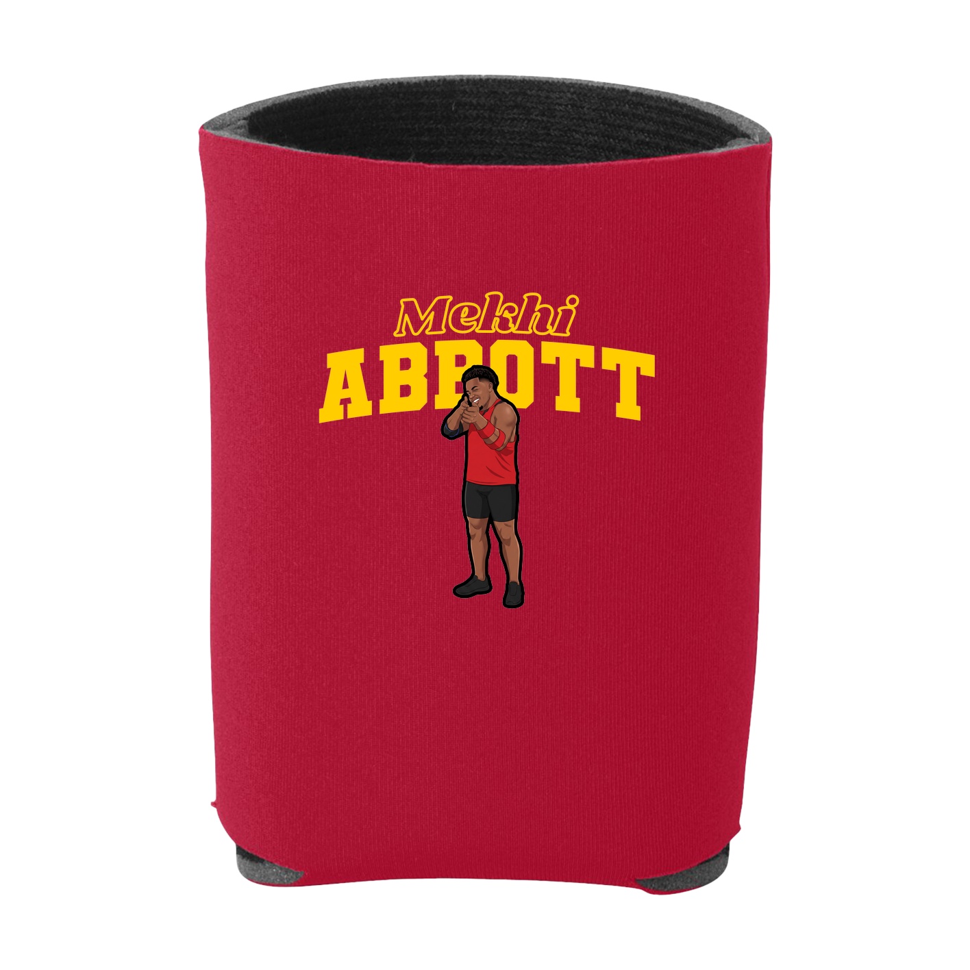 Can Holder — Name Arch in Red