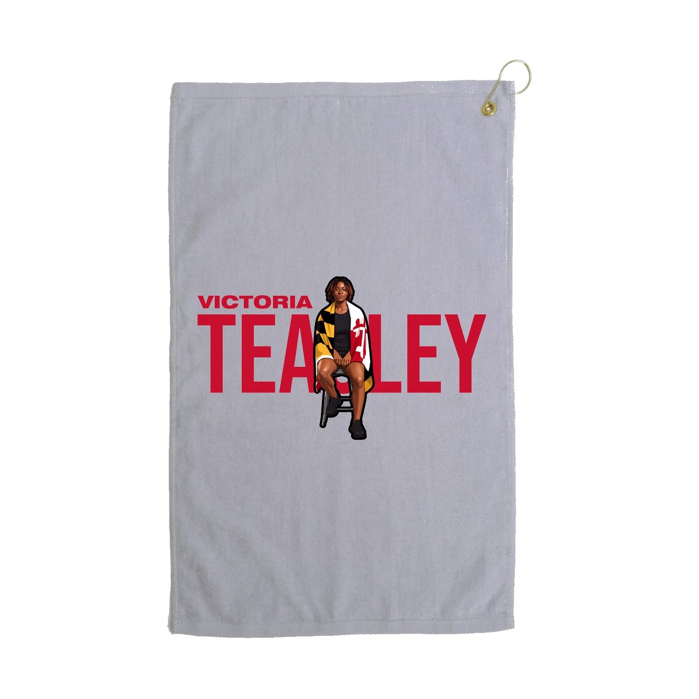 Golf Towel — Player Name in Grey