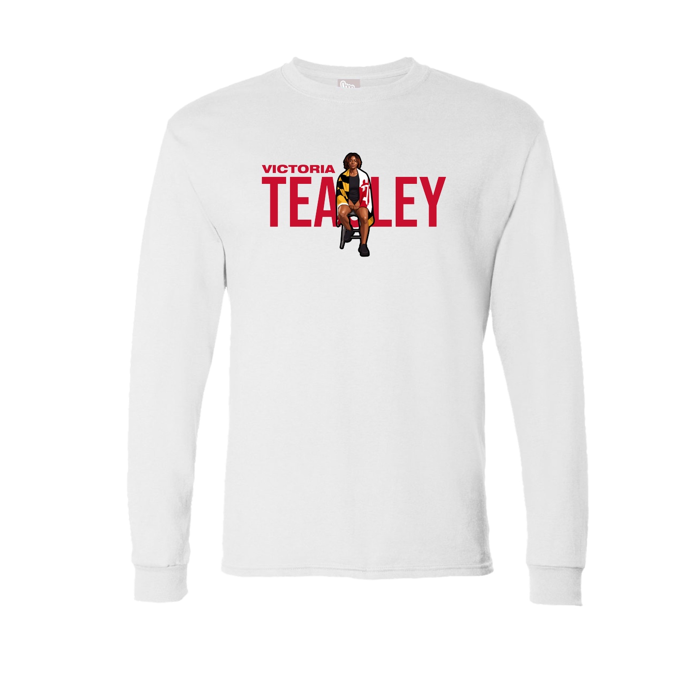 Long Sleeve Tee — Player Name in White