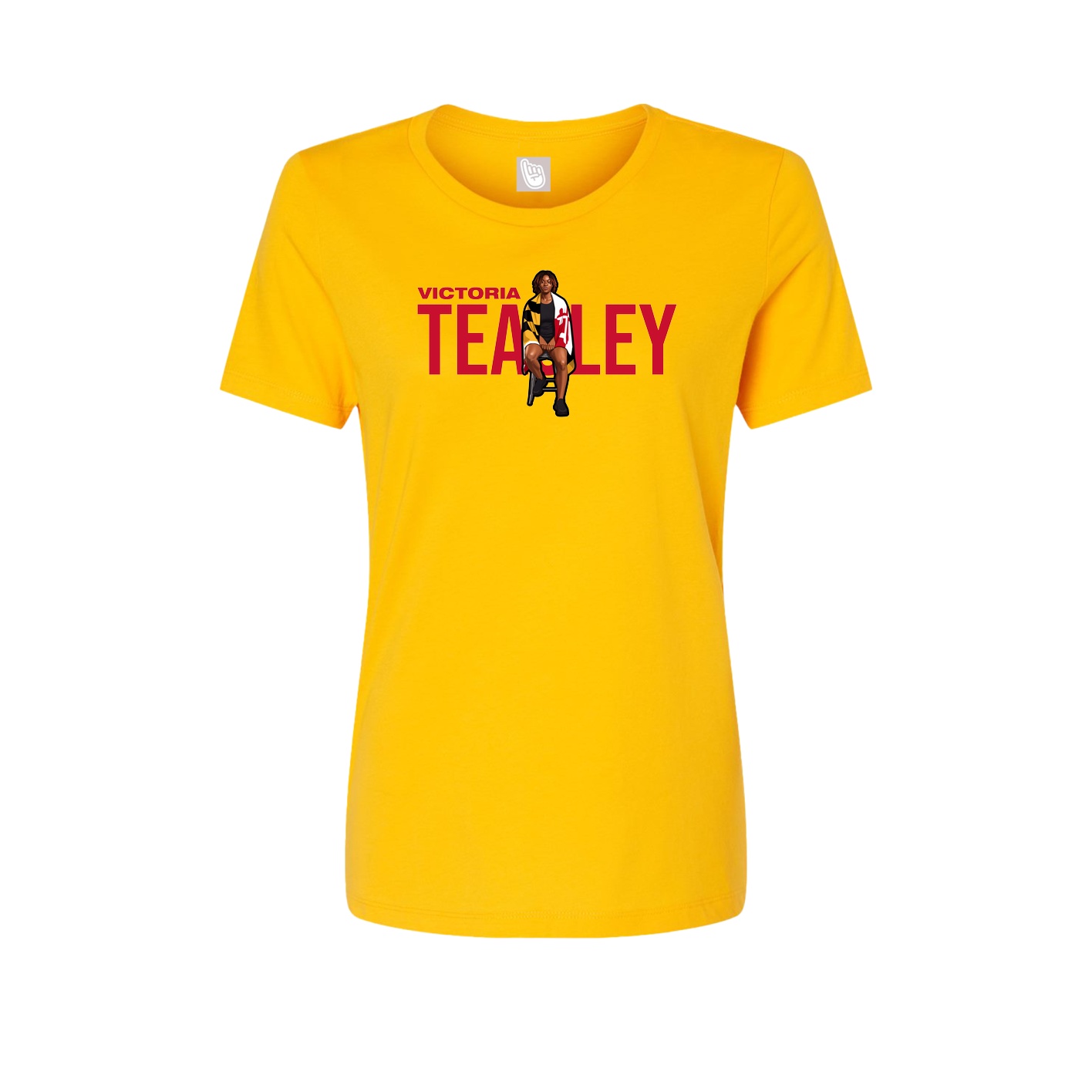 Fitted Women's Tee — Player Name in Gold