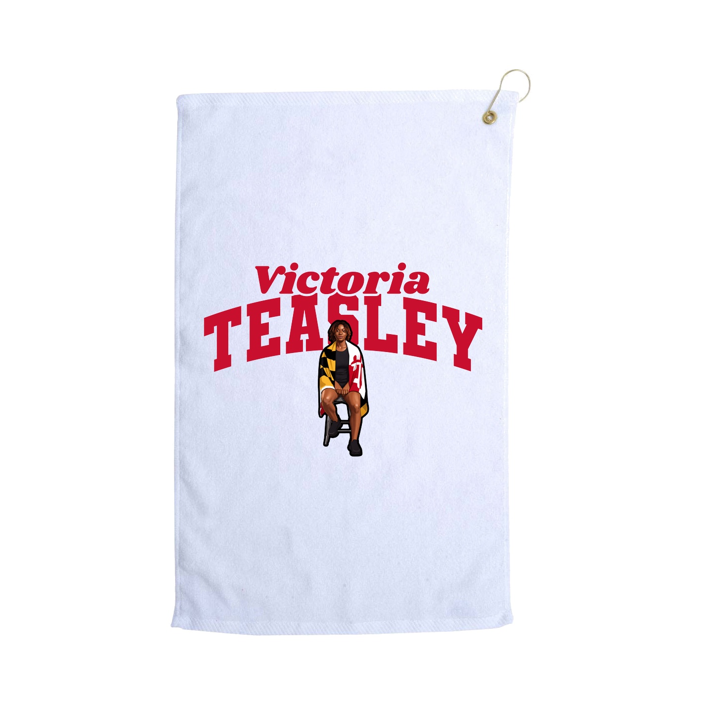 Golf Towel — Signature Arch in White