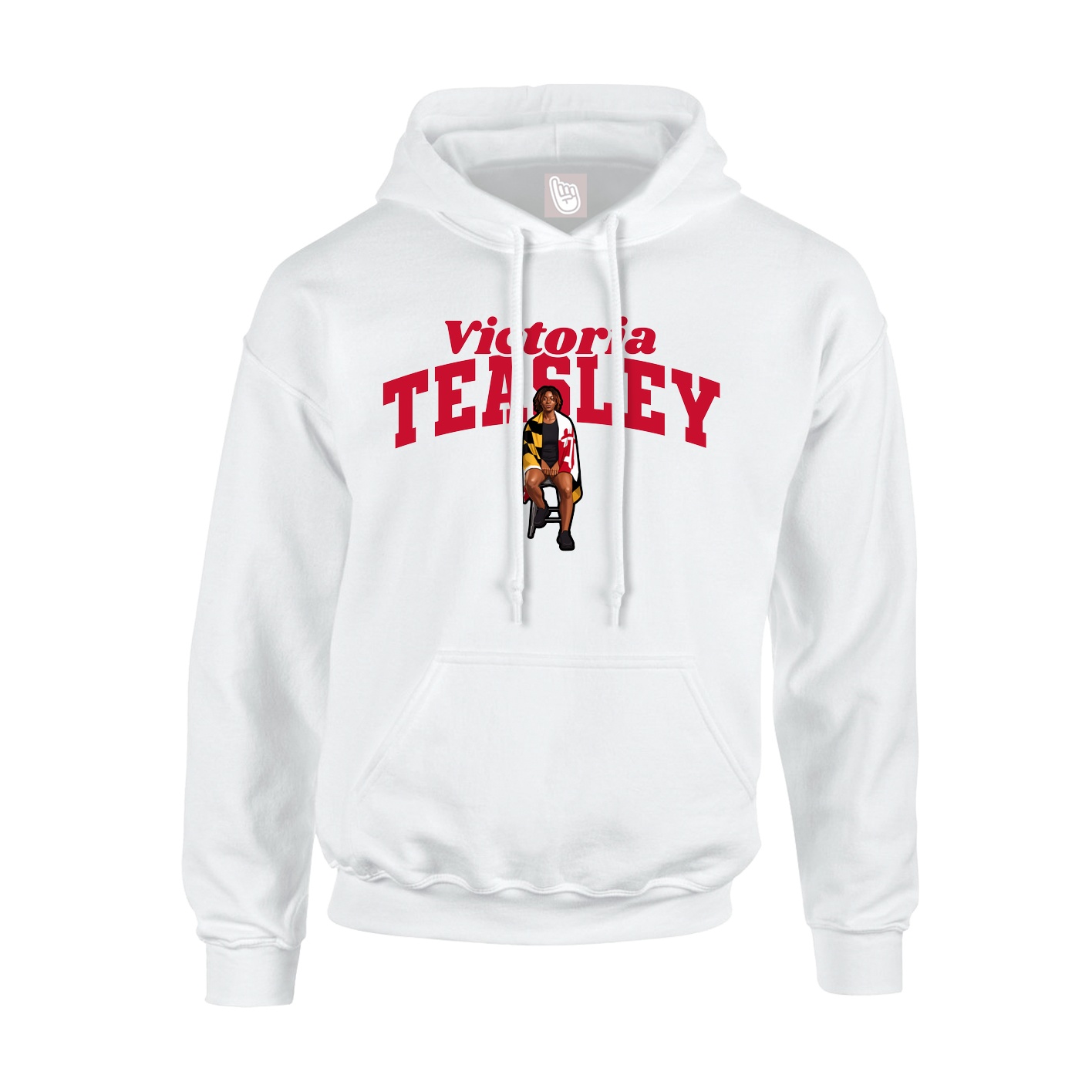 Youth Hoodie — Signature Arch in White