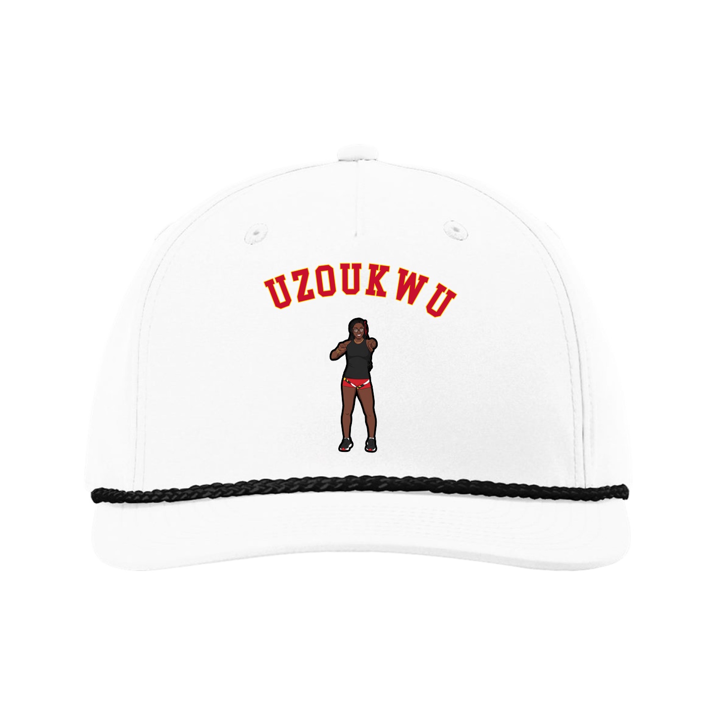 Five-Panel Classic Rope Cap — Shirsey Arch in White