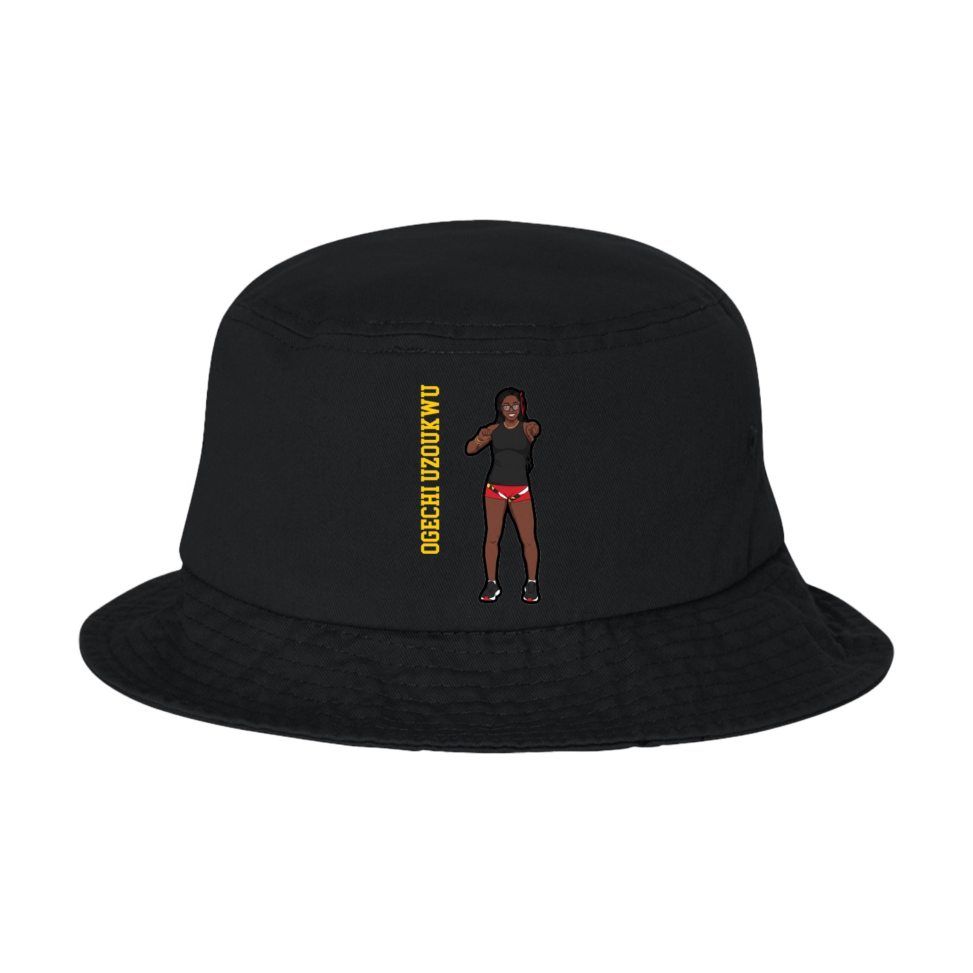 Bucket Cap — Name Vertical in Black