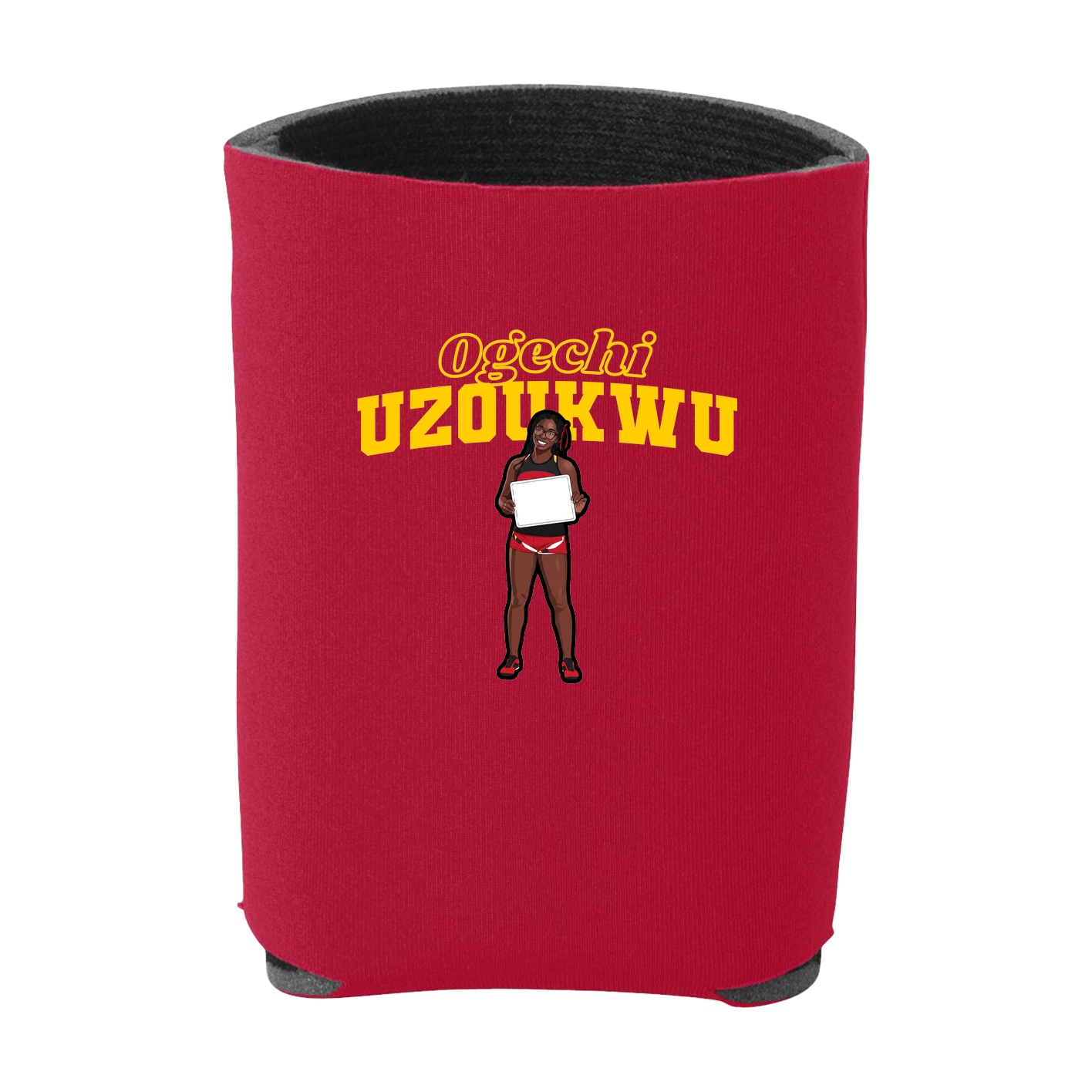 Can Holder — Name Arch in Red