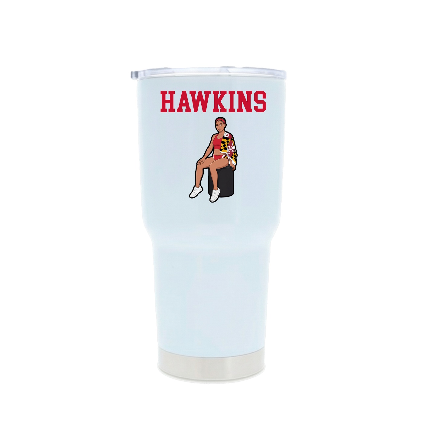 30oz Stainless Steel Tumbler — Shirsey in White