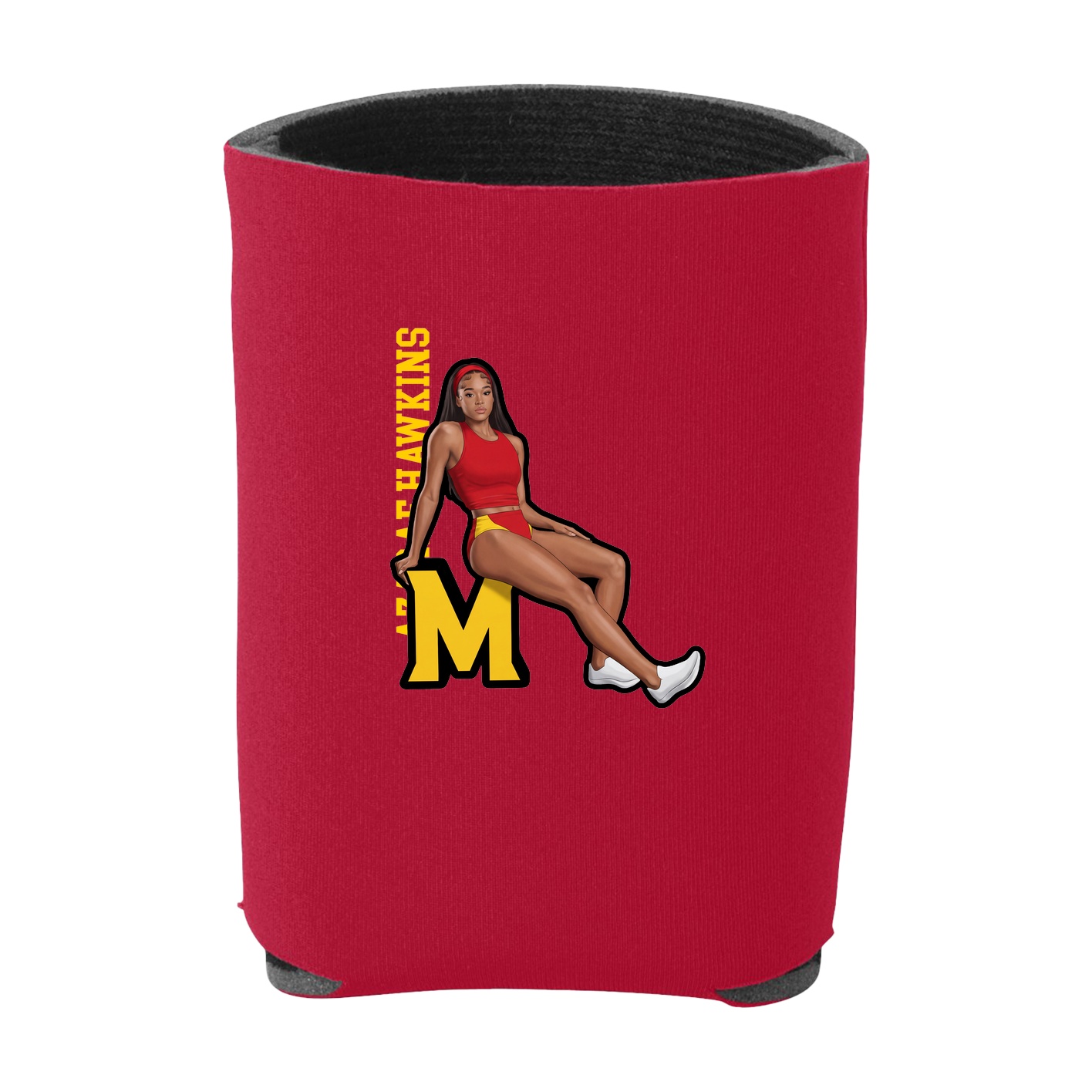 Can Holder — Name Vertical in Red