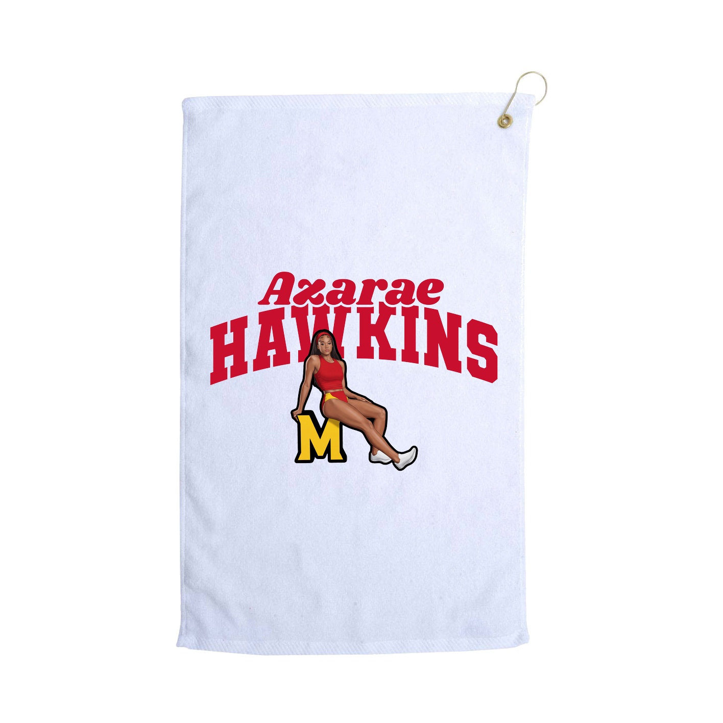 Golf Towel — Signature Arch in White