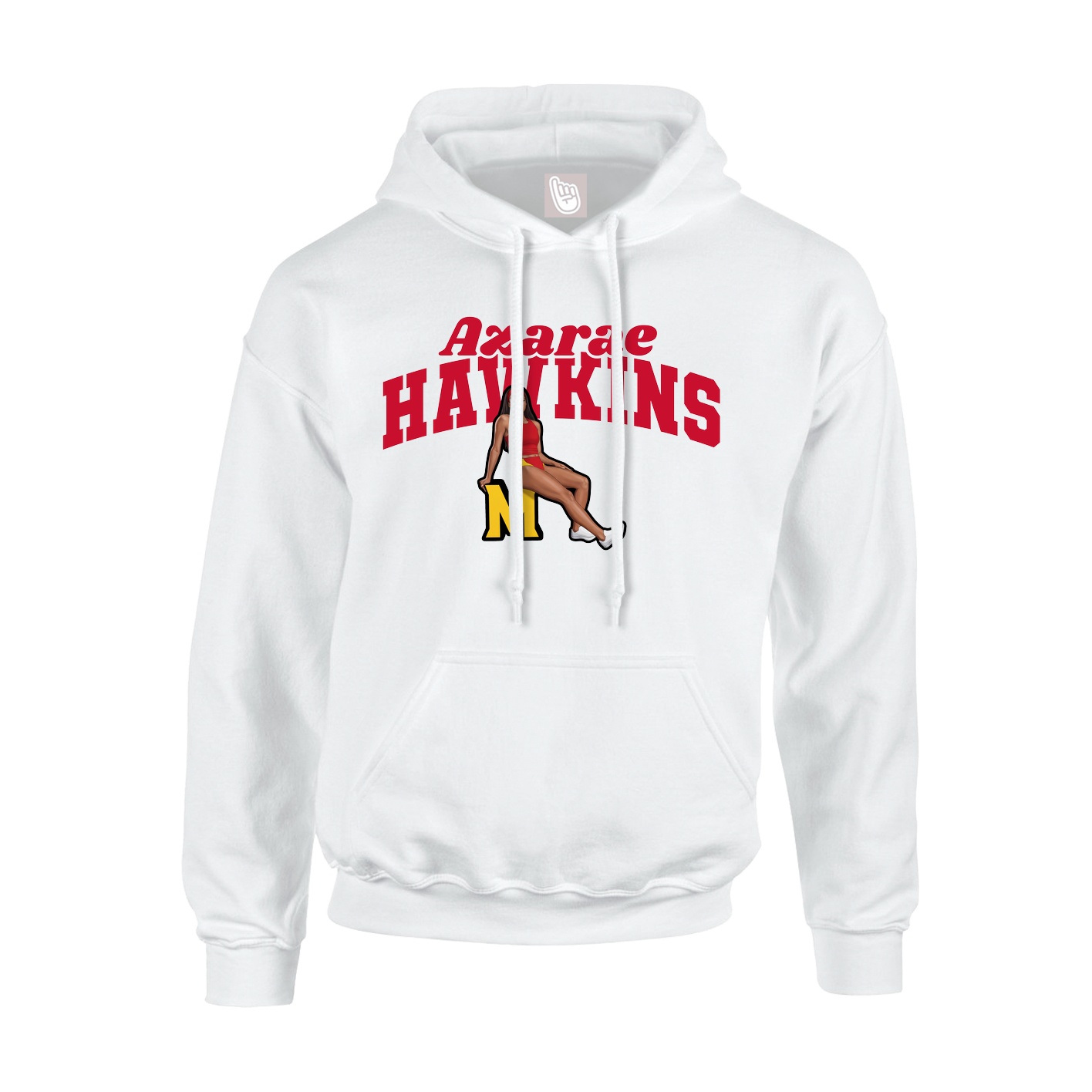 Youth Hoodie — Signature Arch in White
