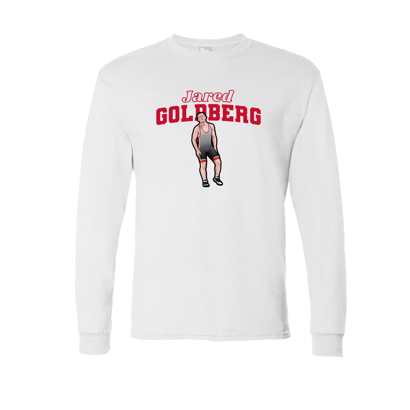 Long Sleeve Tee — Name Arch in White