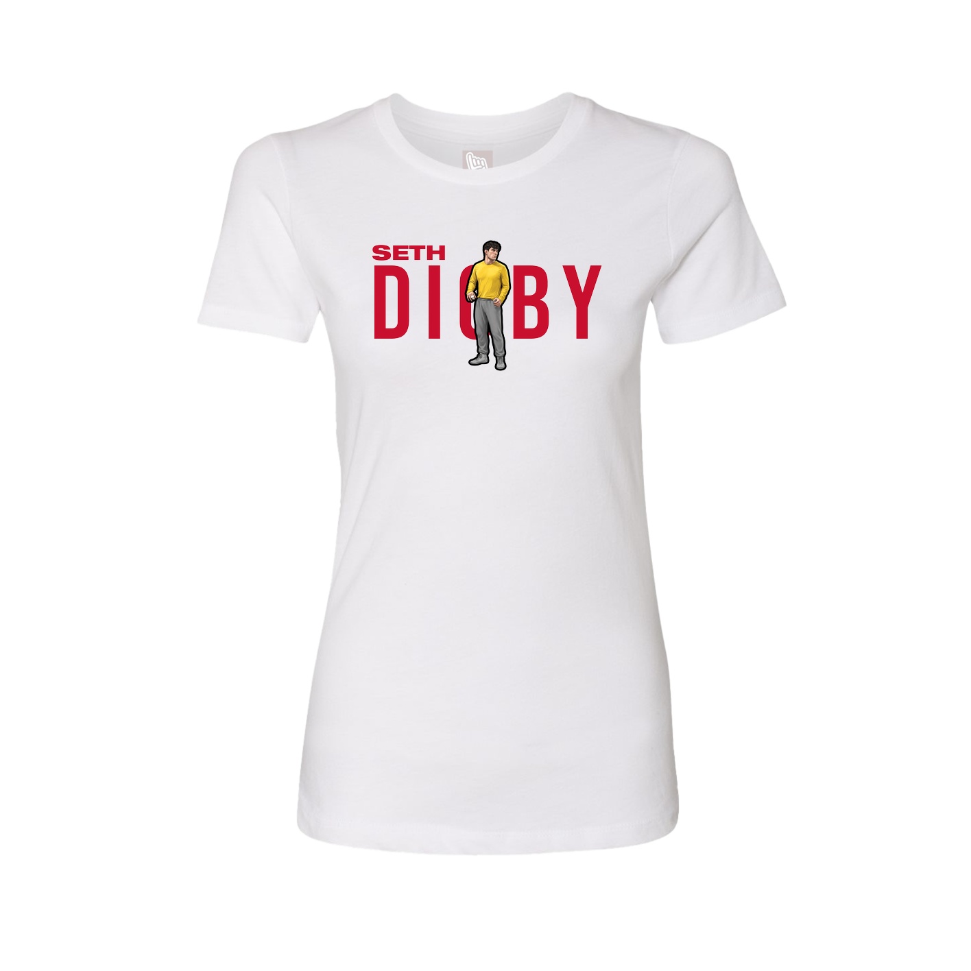 Fitted Women's Tee — Player Name in White