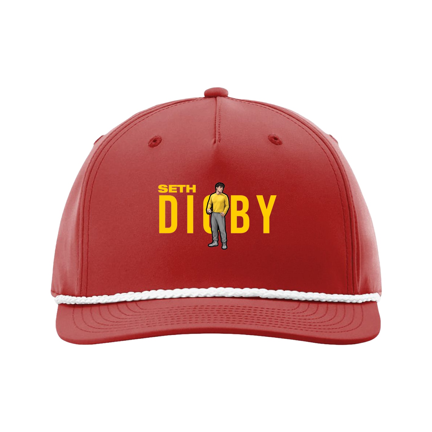 Five-Panel Classic Rope Cap — Player Name in Red