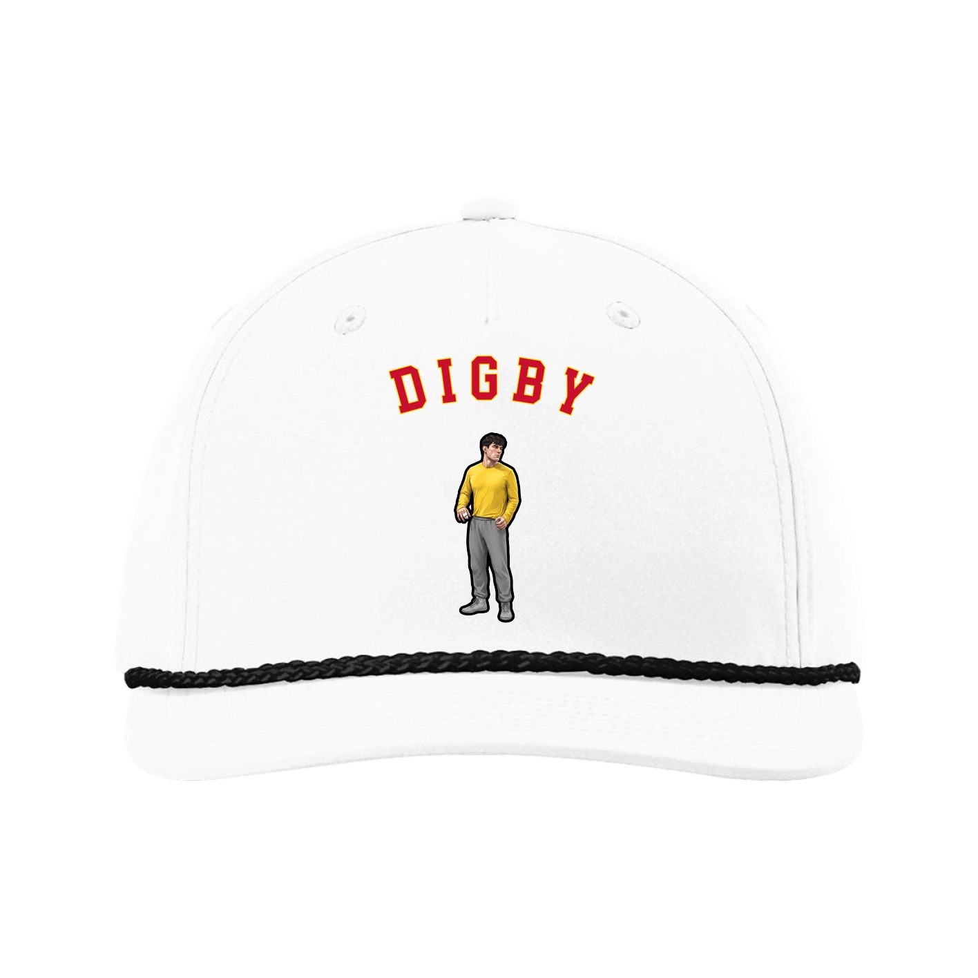 Five-Panel Classic Rope Cap — Shirsey Arch in White