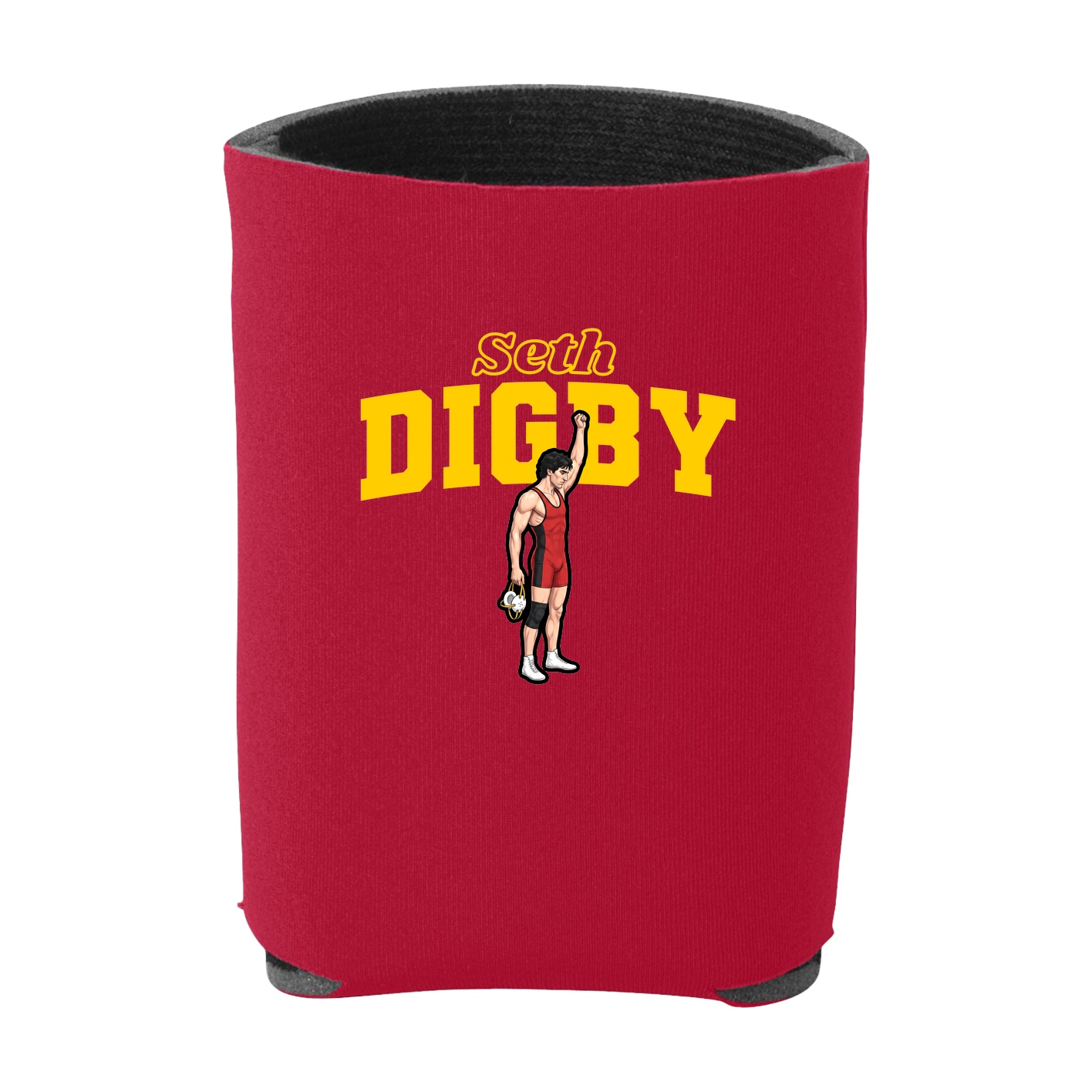 Can Holder — Name Arch in Red