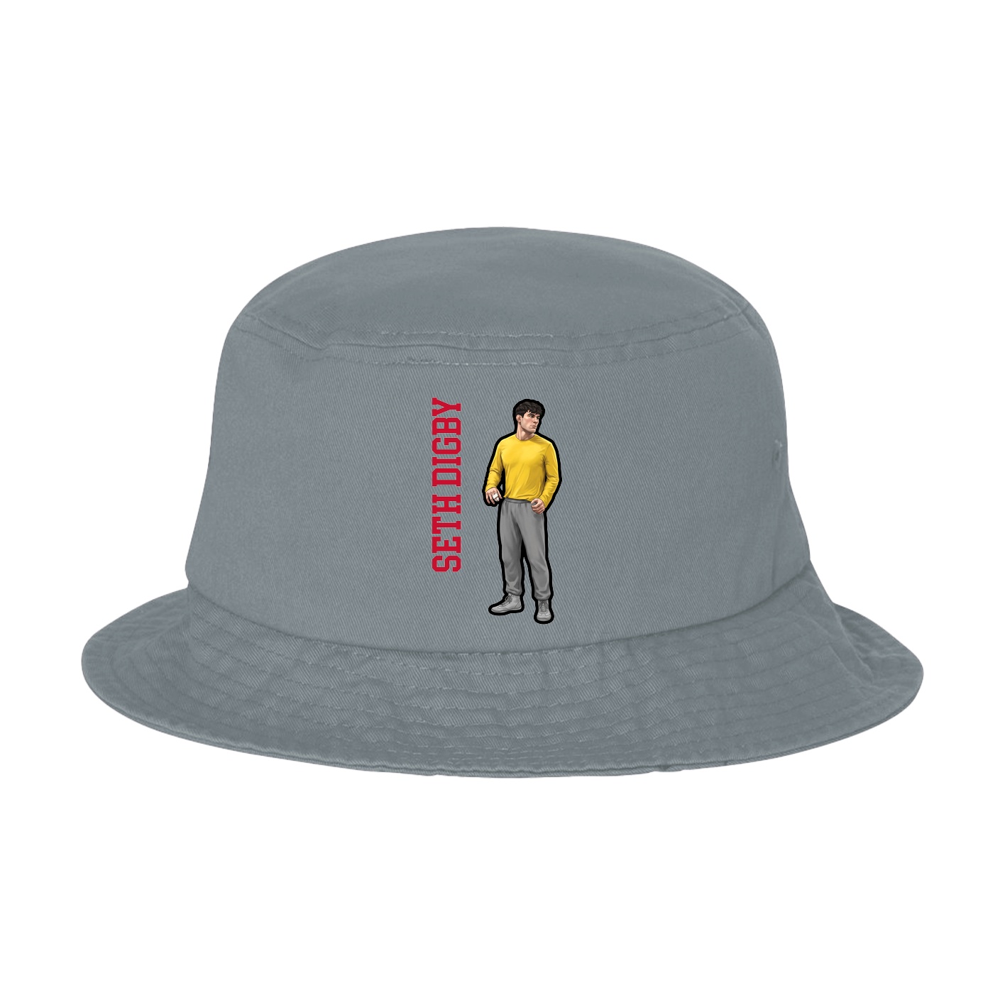 Bucket Cap — Name Vertical in Grey