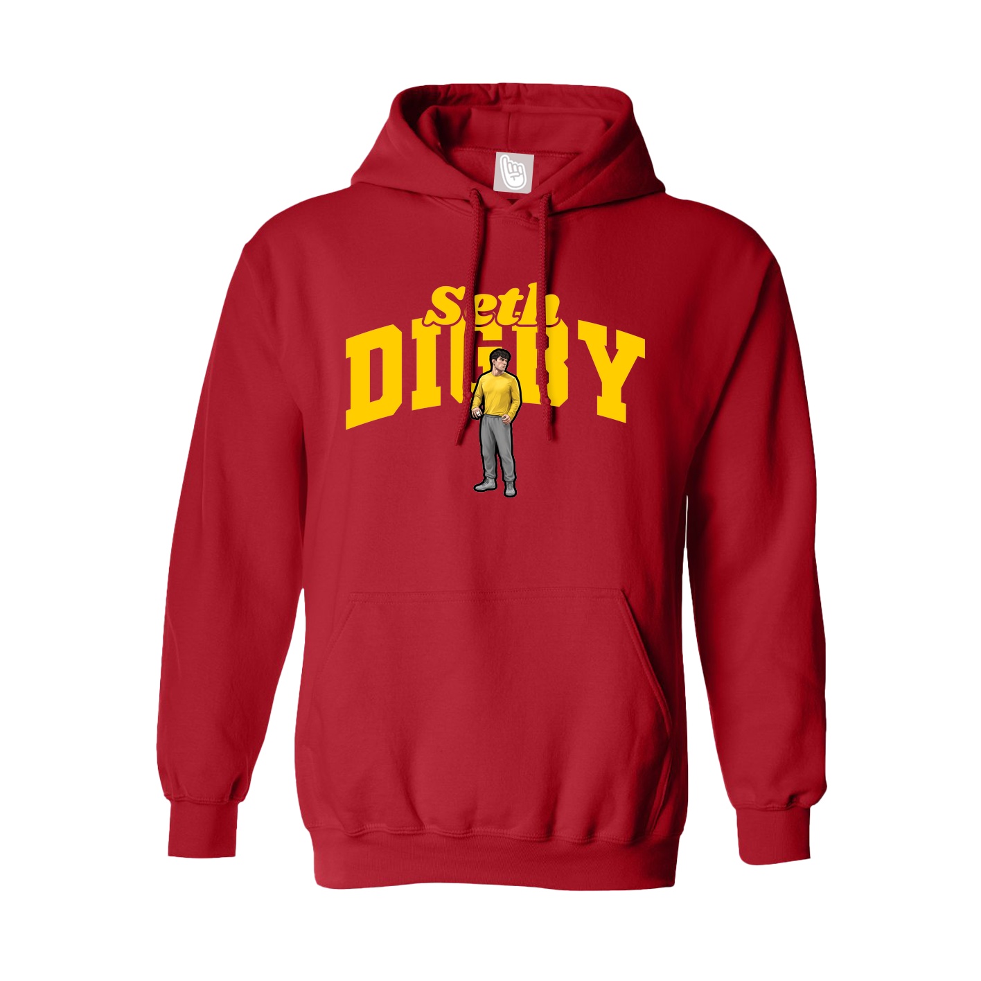 Youth Hoodie — Signature Arch in Red