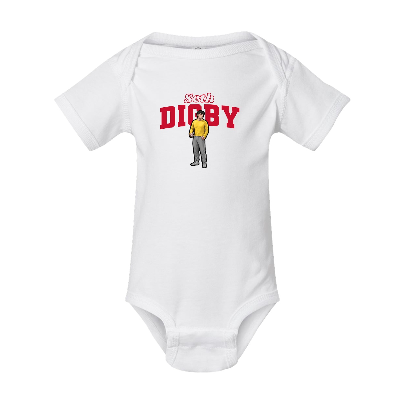 Baby Onesie — Name Arch in White