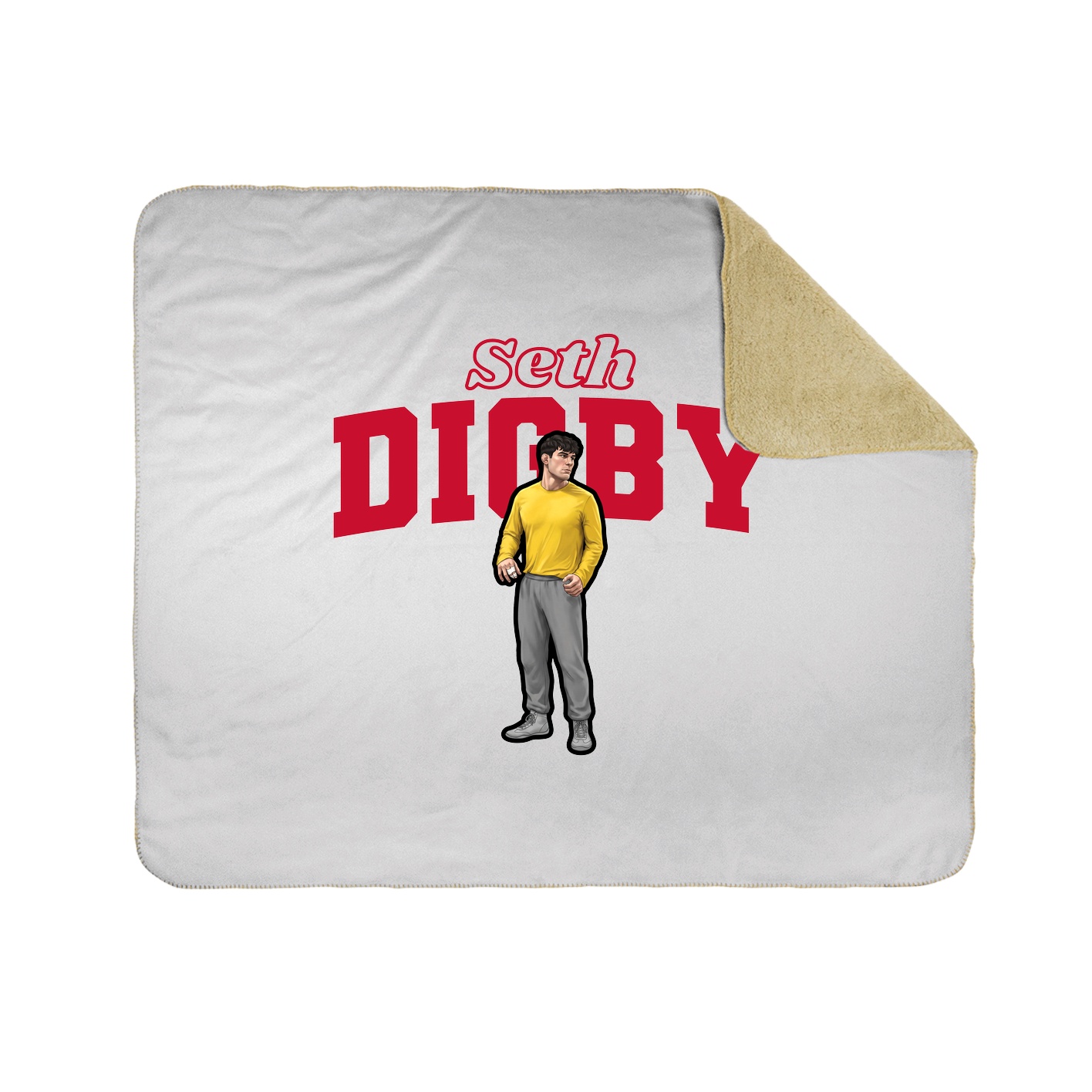 Throw Blanket — Name Arch in White