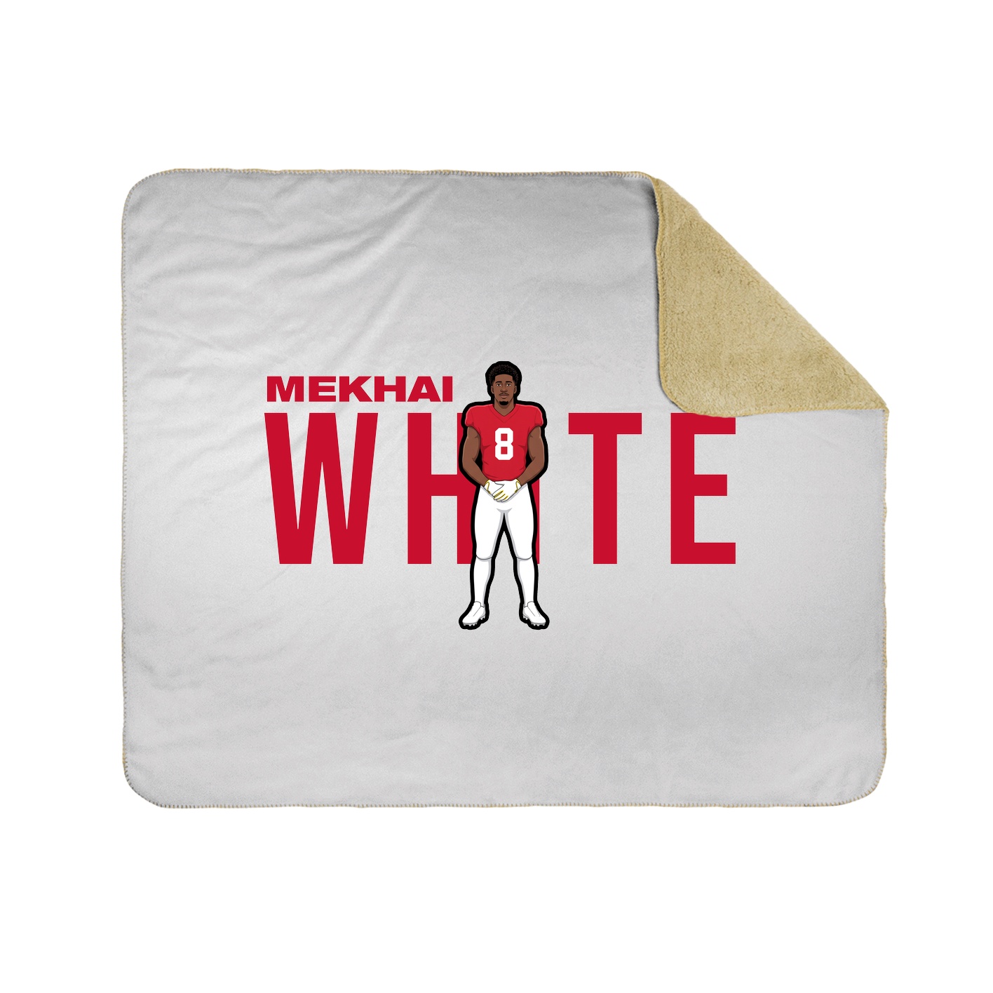 Throw Blanket — Player Name in White