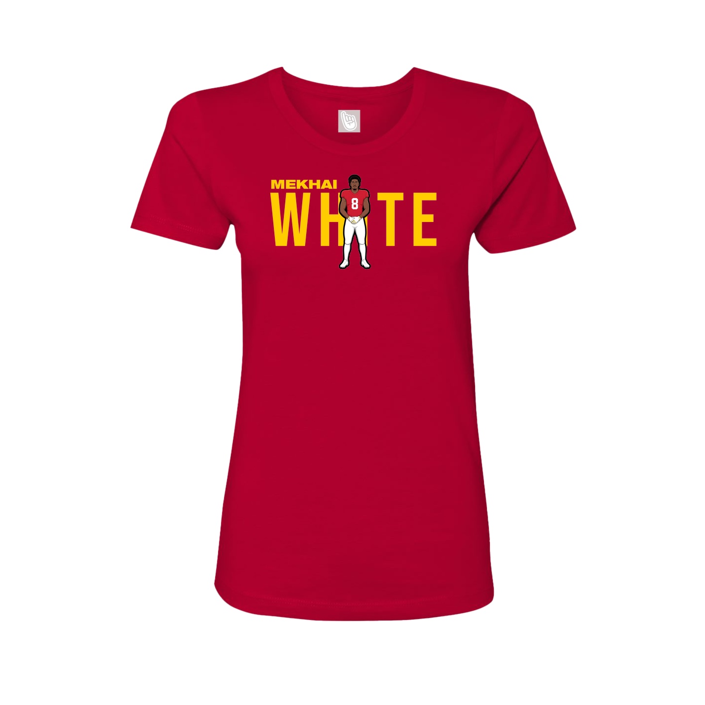 Fitted Women's Tee — Player Name in Red
