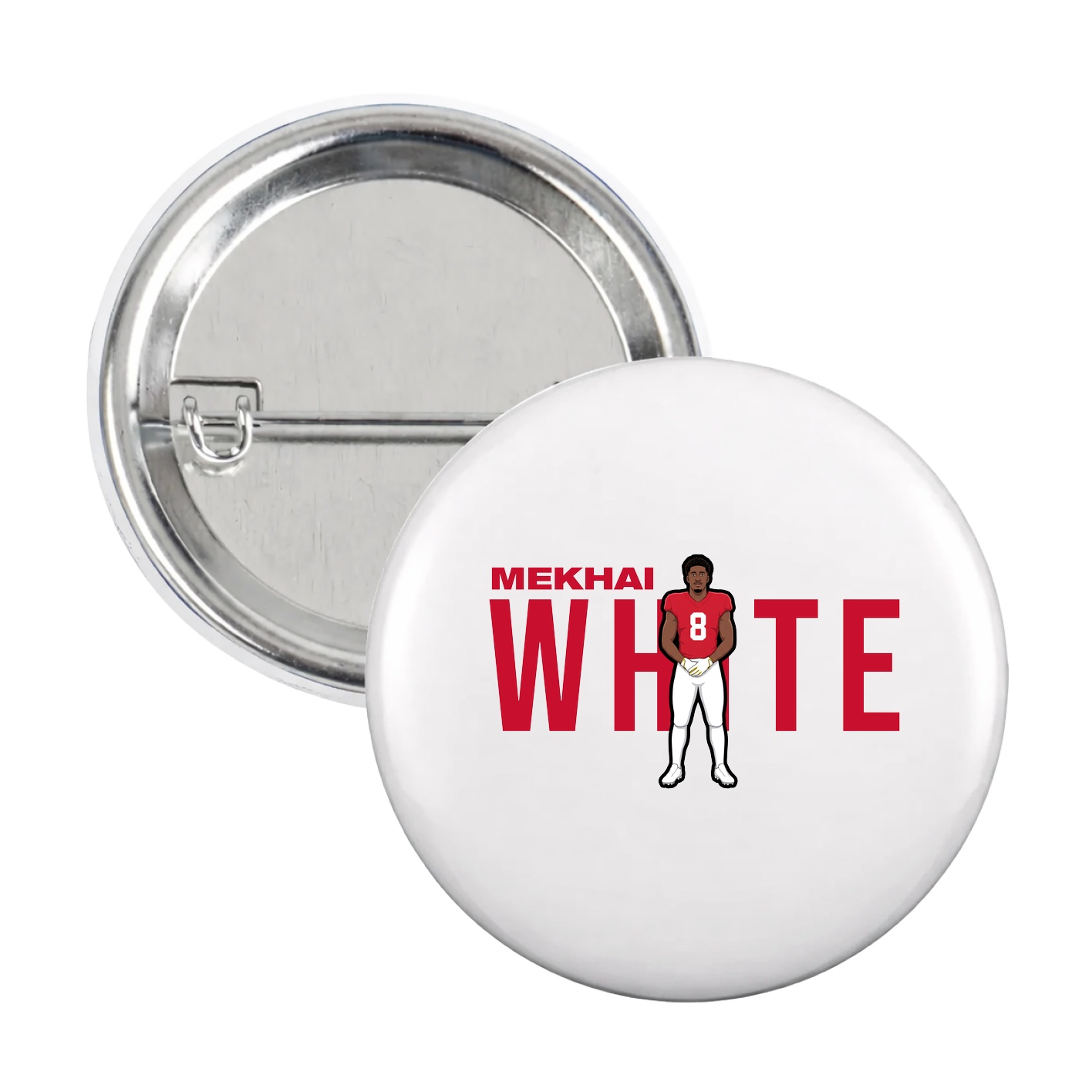Game Day Button — Player Name in White