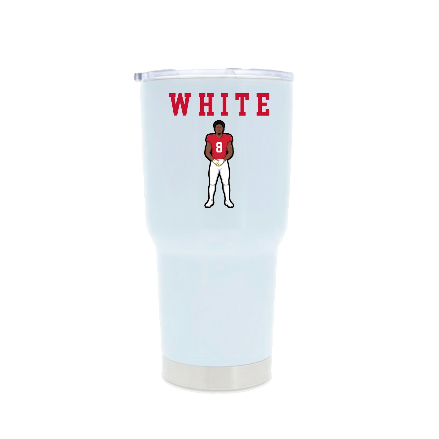 30oz Stainless Steel Tumbler — Shirsey in White