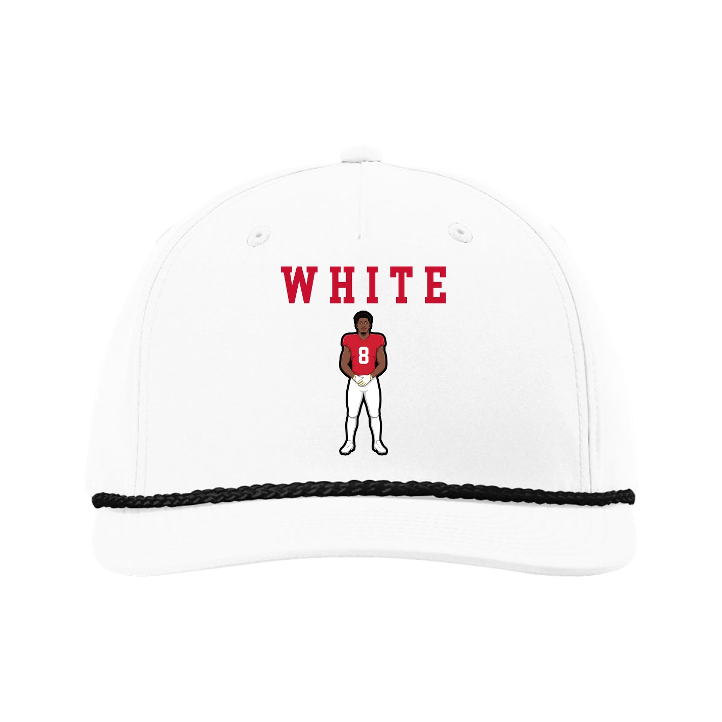 Five-Panel Classic Rope Cap — Shirsey in White