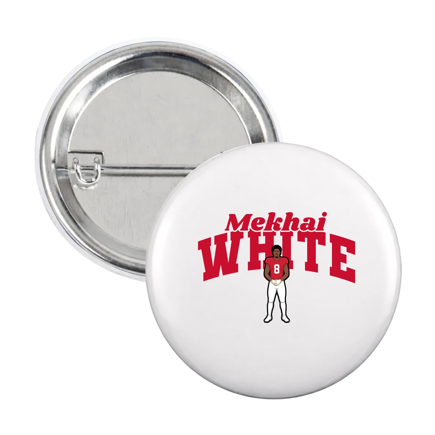 Game Day Button — Signature Arch in White