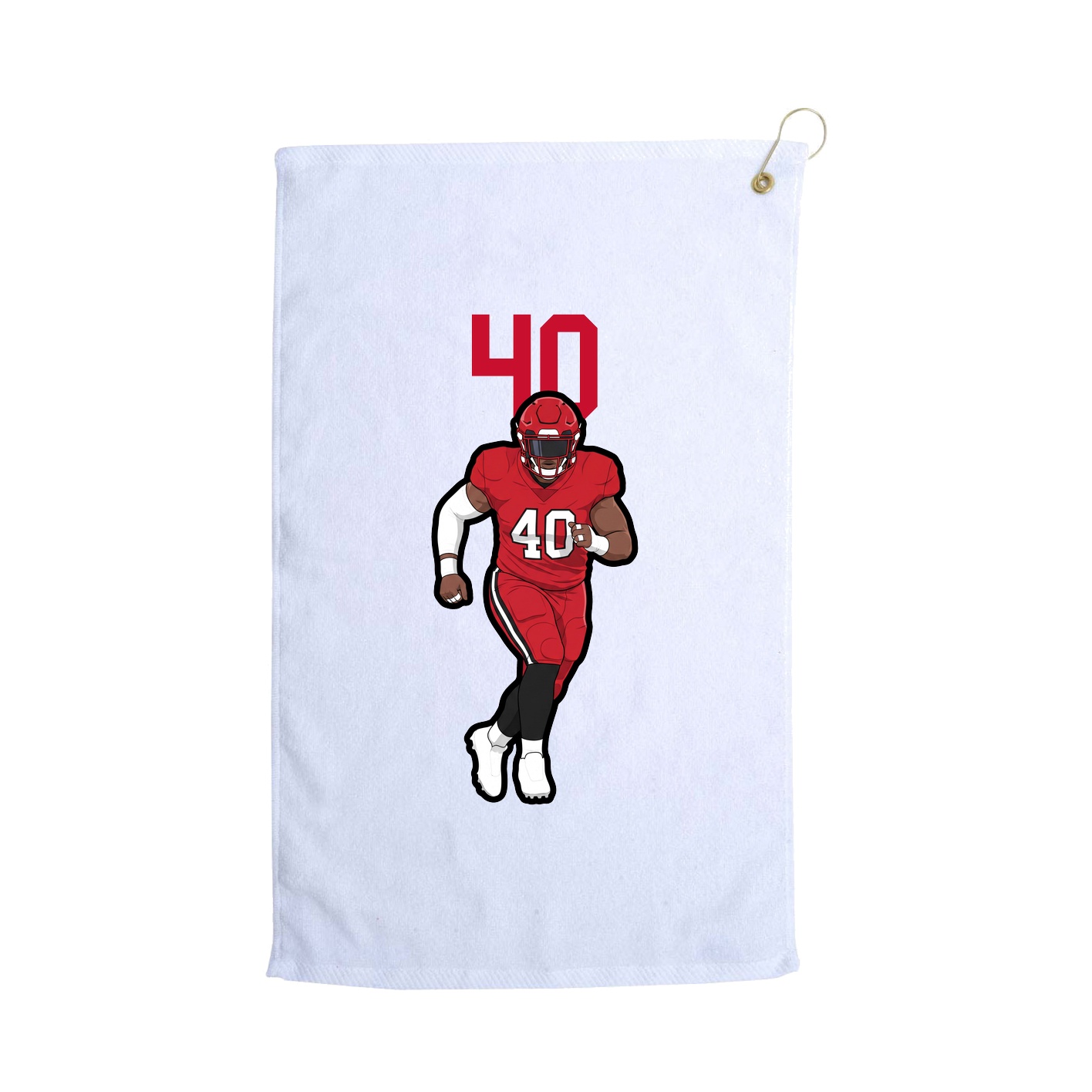 Golf Towel — Number Top in White
