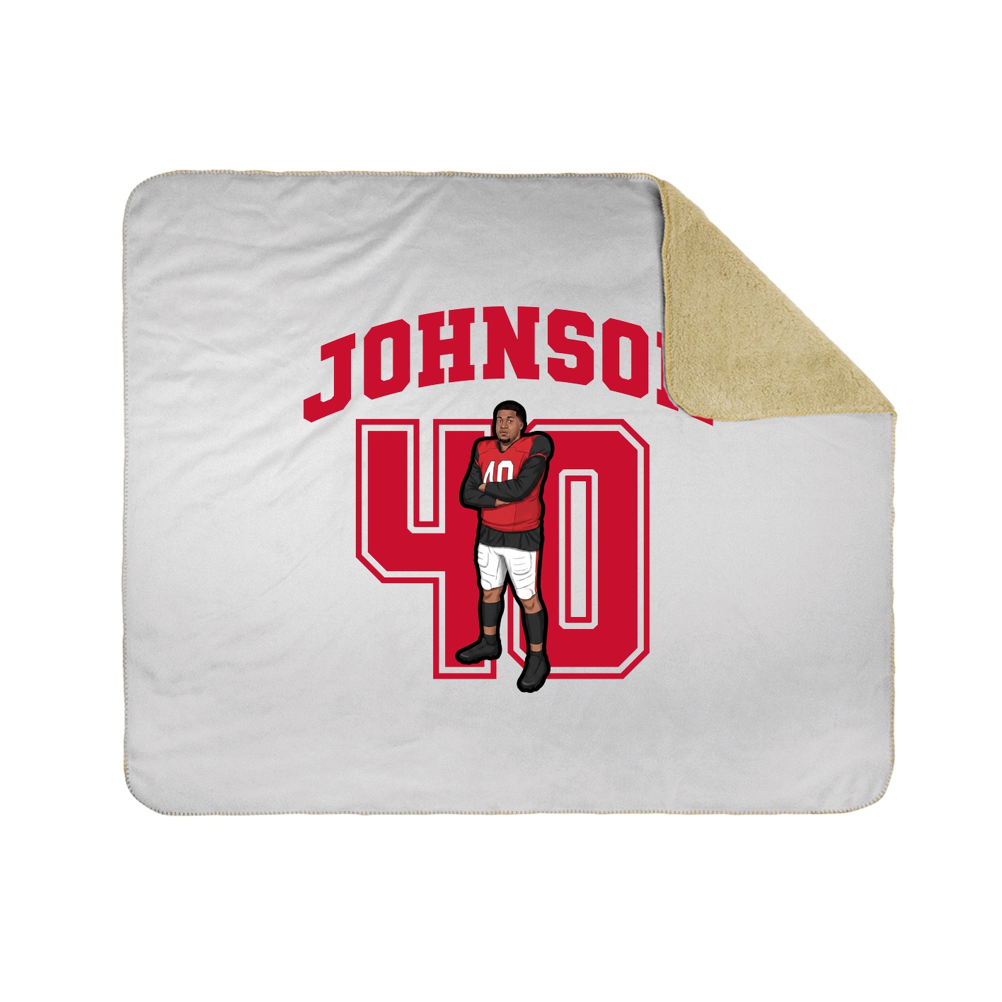 Throw Blanket — Number in White