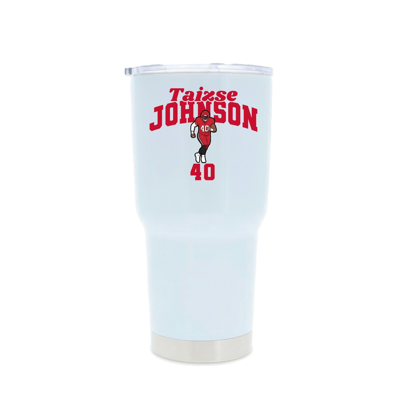 30oz Stainless Steel Tumbler — Signature Arch in White