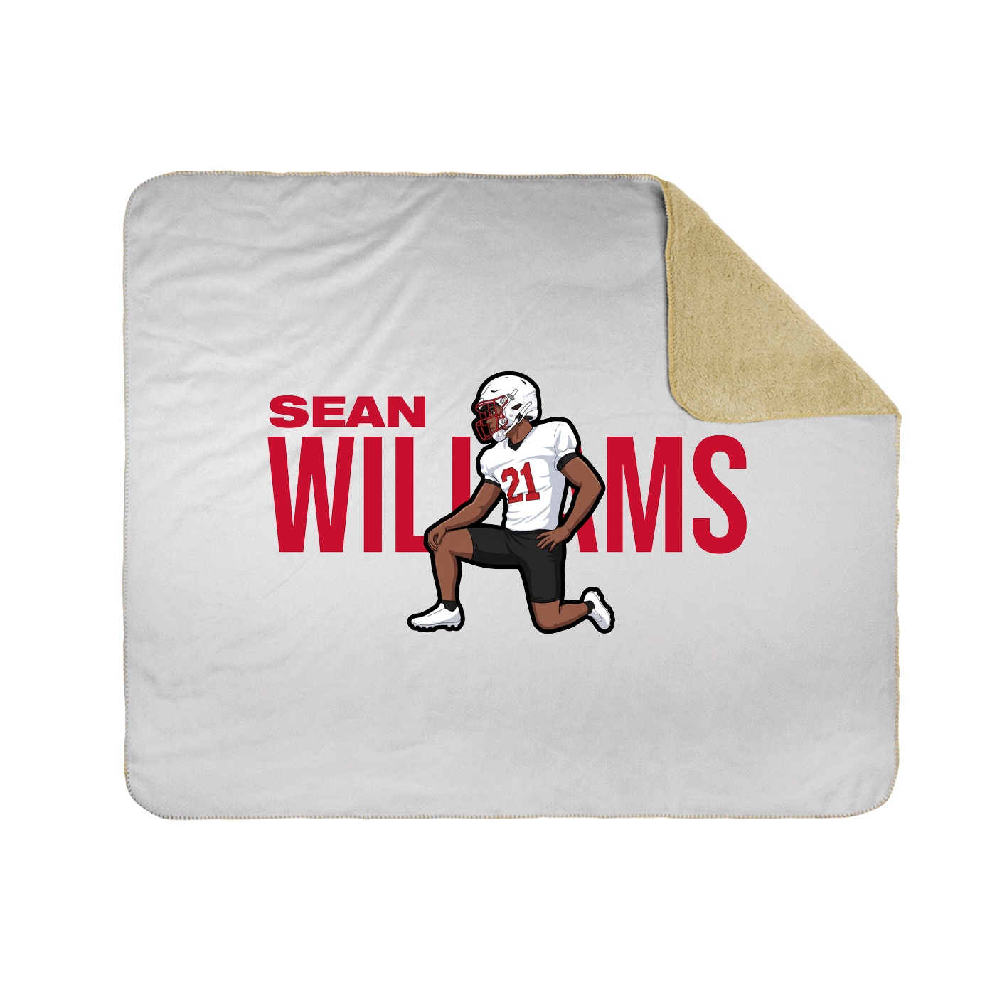 Throw Blanket — Player Name in White