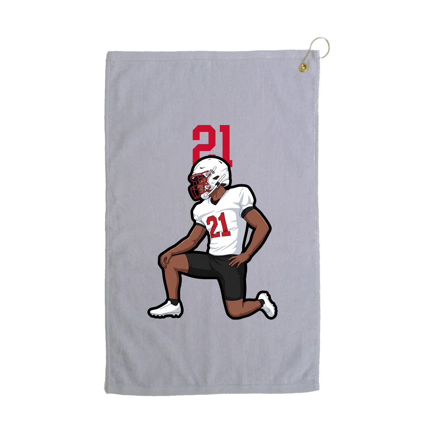 Golf Towel — Number Top in Grey