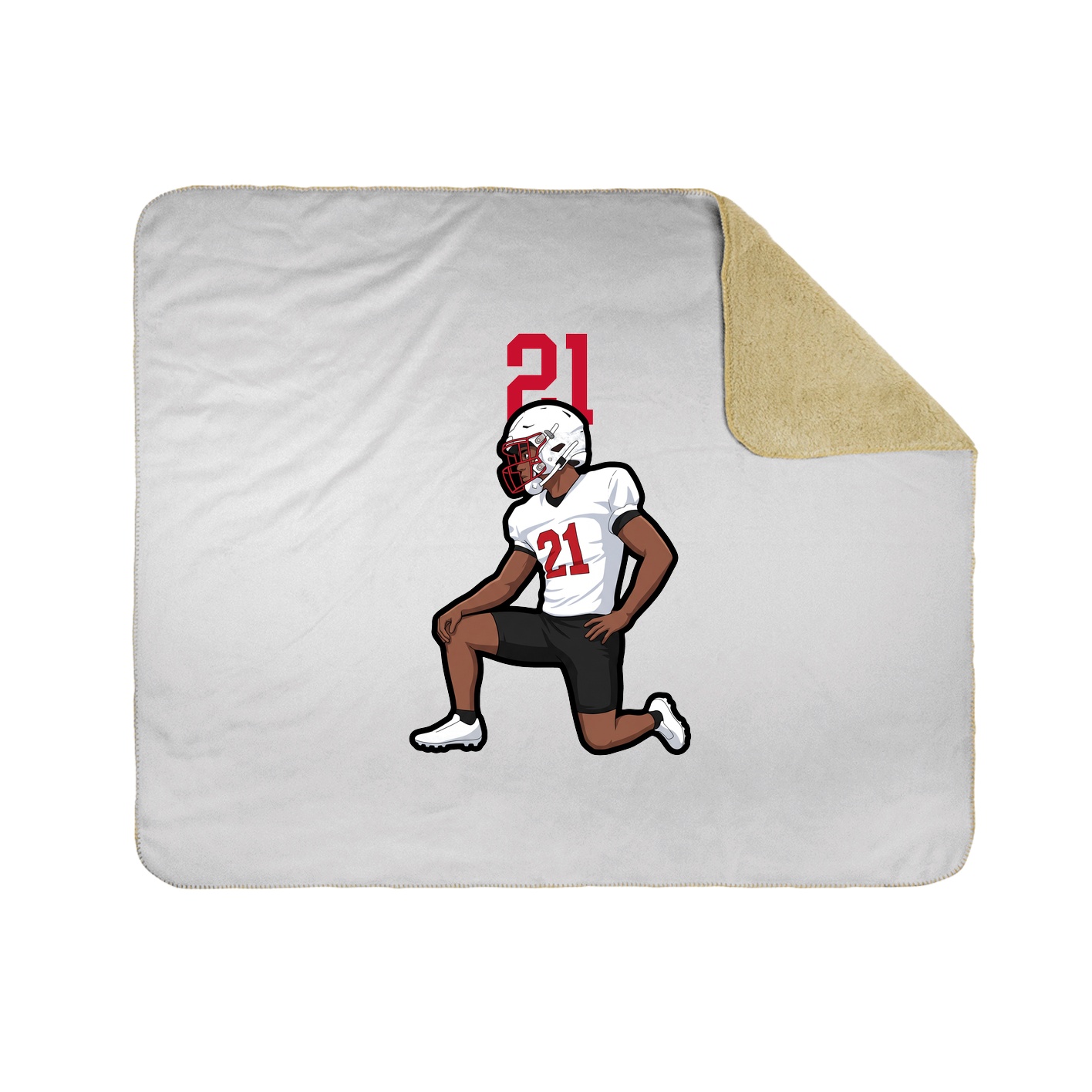 Throw Blanket — Number Top in White