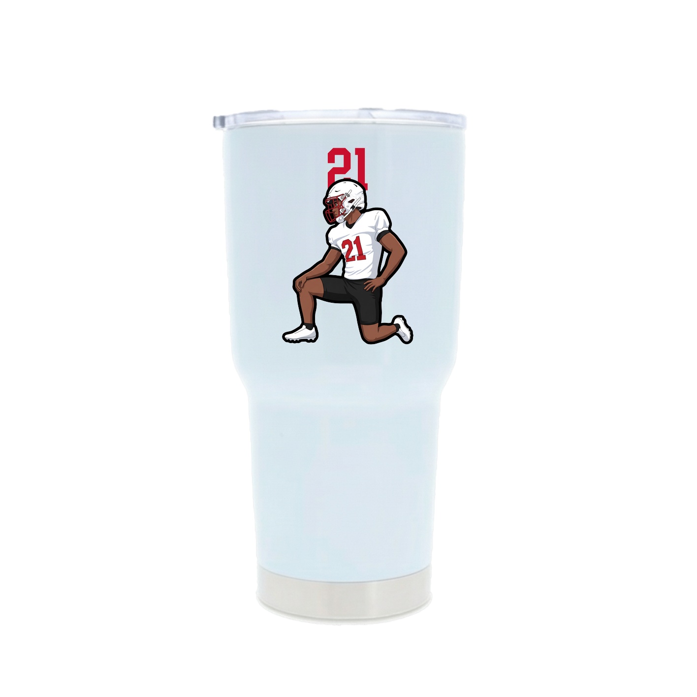 30oz Stainless Steel Tumbler — Number Top in White
