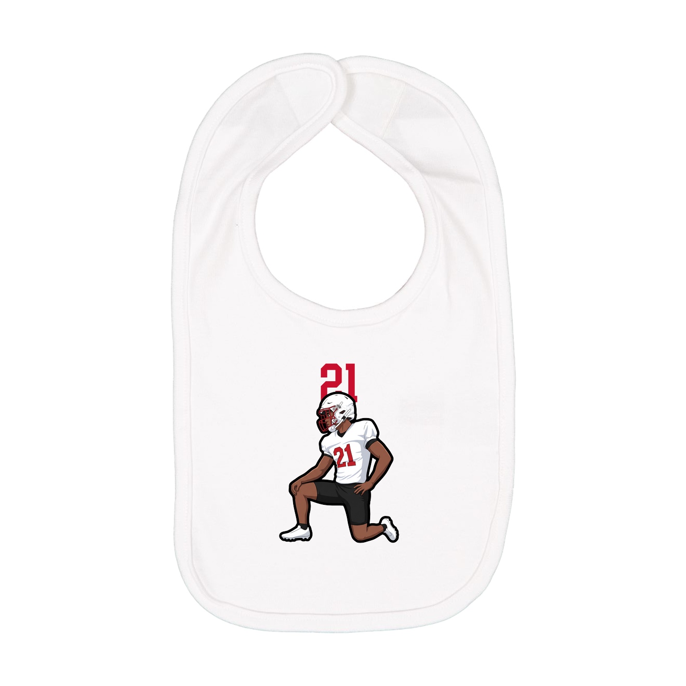 Infant Bib — Number Top in White