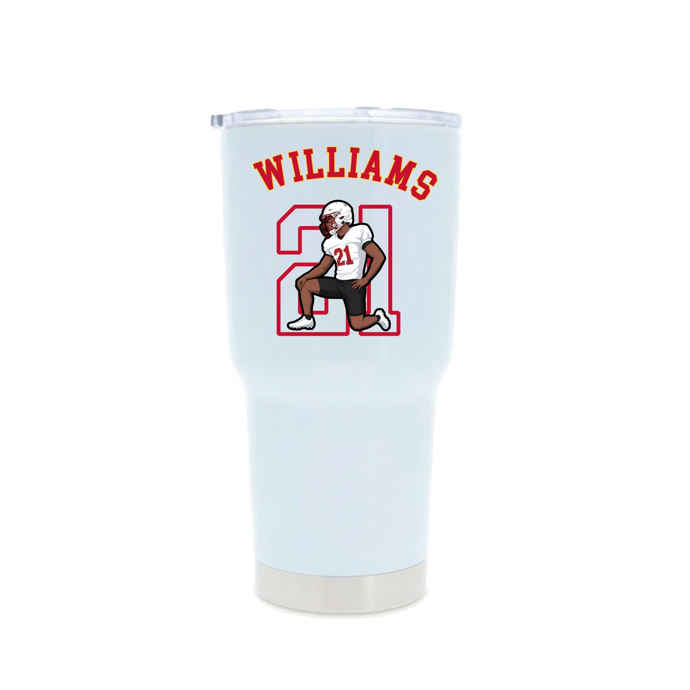 30oz Stainless Steel Tumbler — Shirsey Arch in White