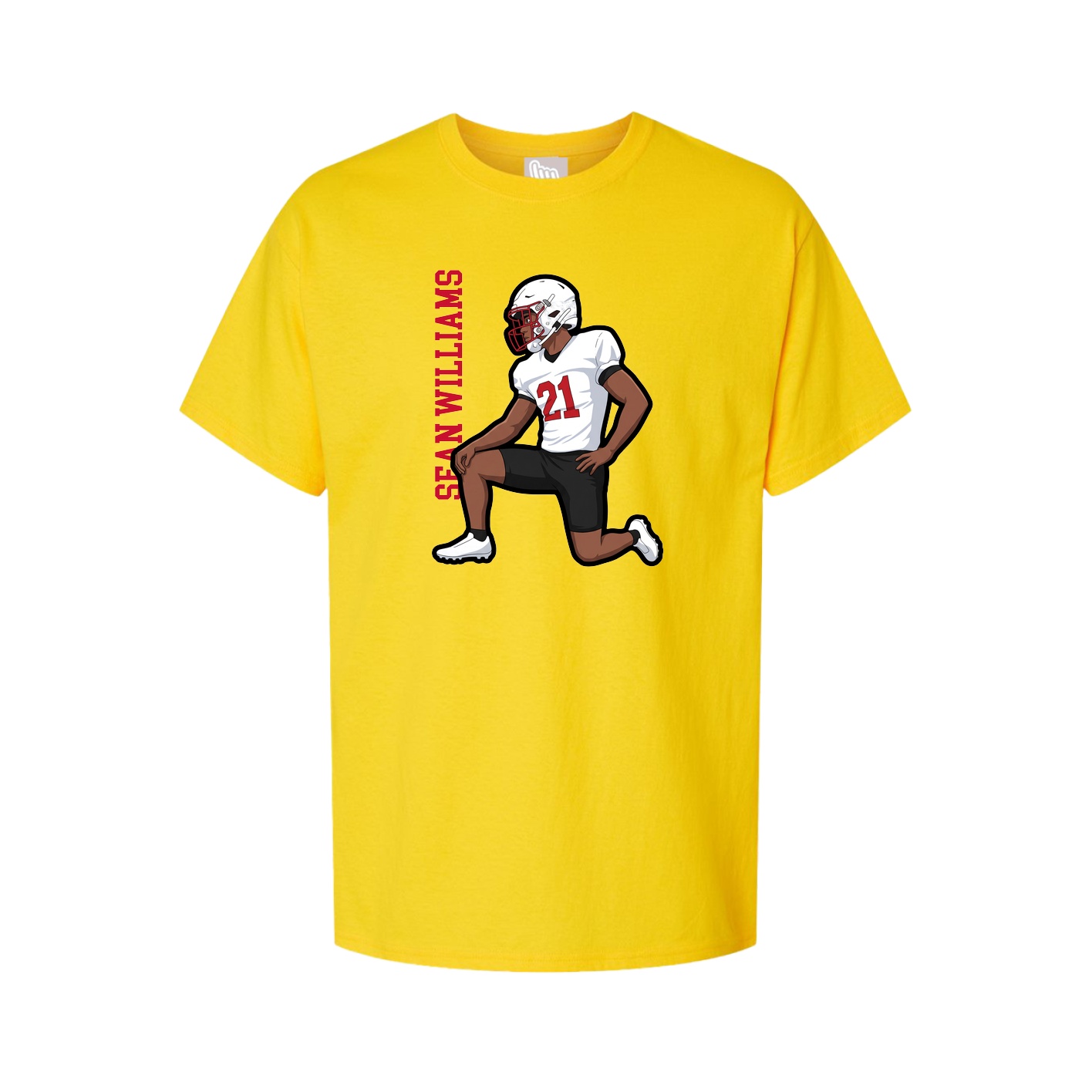 Youth Tee — Name Vertical in Gold