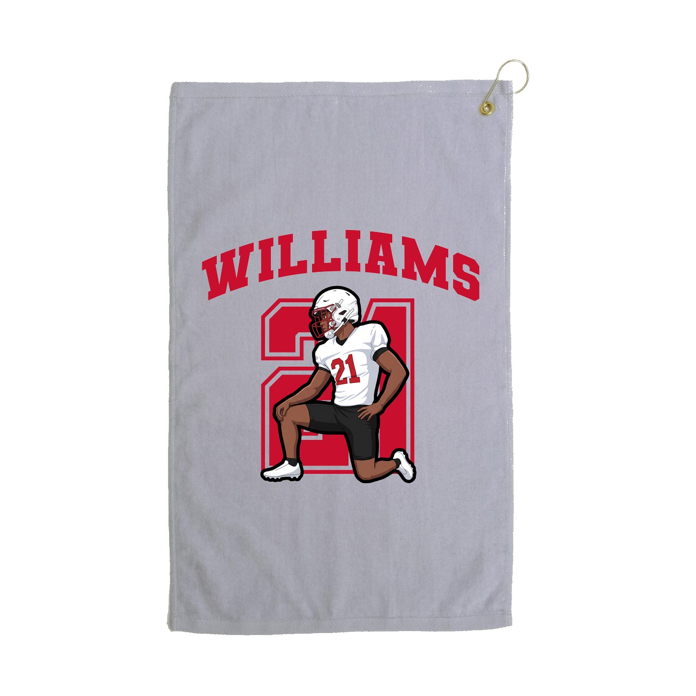 Golf Towel — Number in Grey