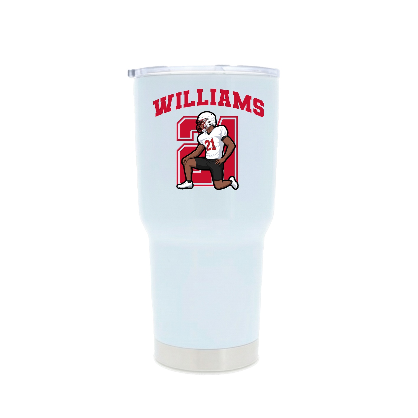 30oz Stainless Steel Tumbler — Number in White