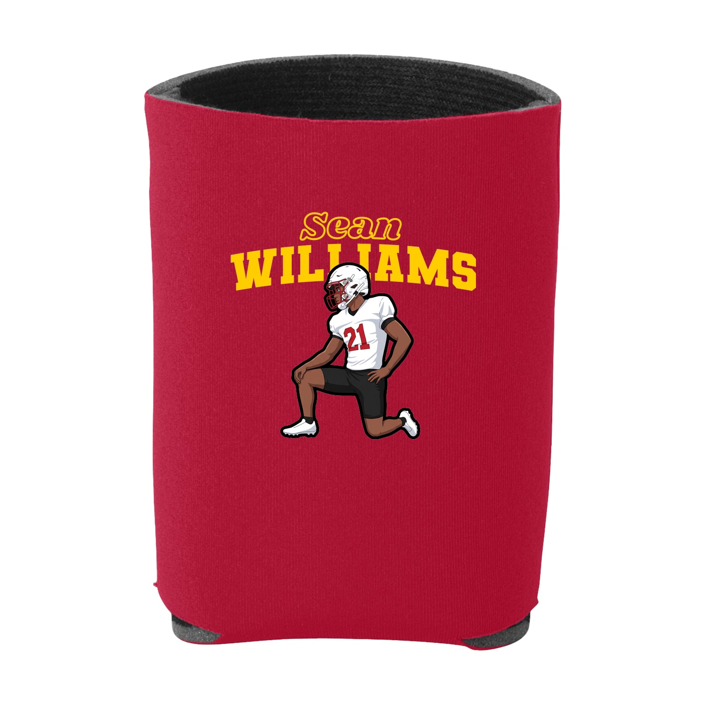 Can Holder — Name Arch in Red