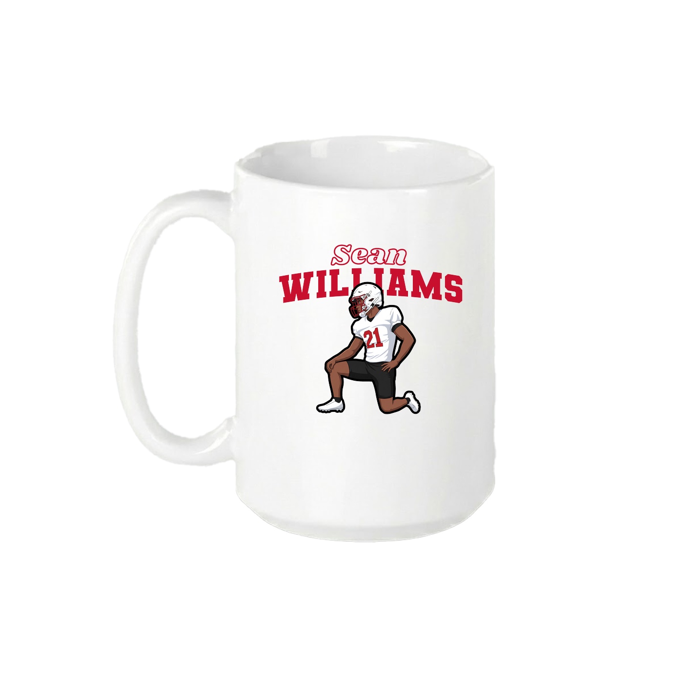 15oz Coffee Mug — Name Arch in White