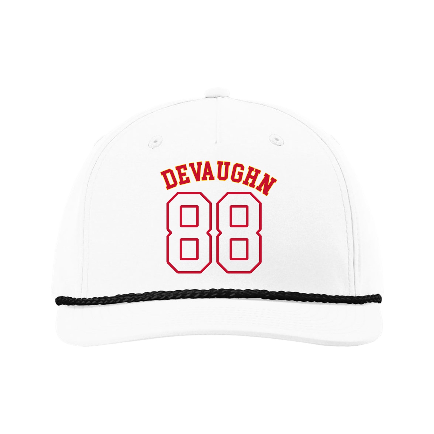 Five-Panel Classic Rope Cap — Shirsey Arch in White