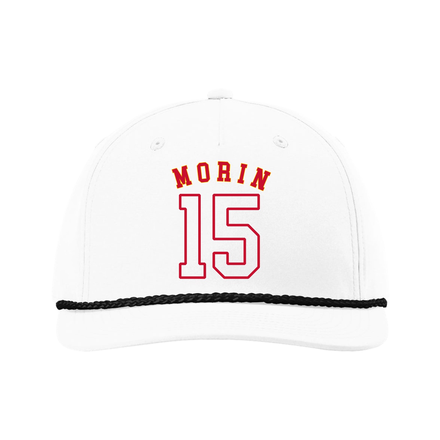 Five-Panel Classic Rope Cap — Shirsey Arch in White